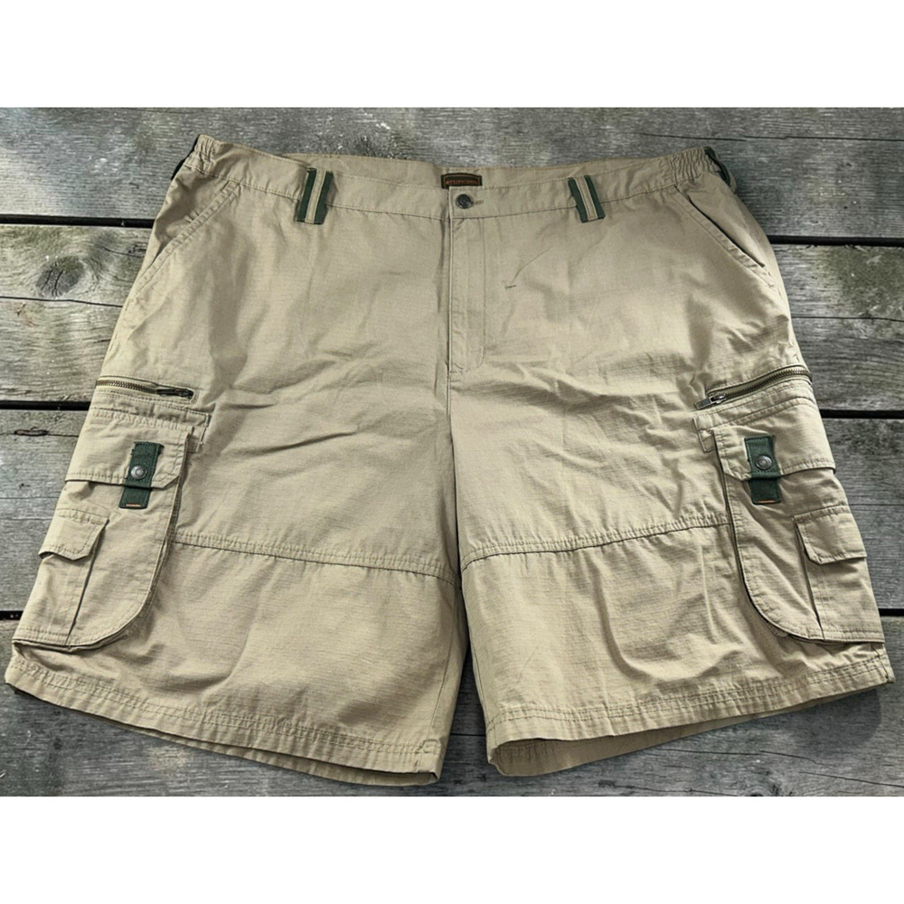 Big & Tall Men's Boulder Creek Khaki Cargo Shorts Sz 48 Tall 3XL 11" Inseam - Picture 6 of 6